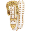 Ceinture pour dame KG 6556 - Blanc et Or