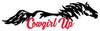 Autocollant Cowgirl Up Horse  STICKERS C214
