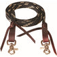 Rênes Roping plates, cirées 8' WR Mustang 212144 -2 couleurs disponibles
