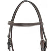 Bride frontale CL cuir imprimé 224008 - Brun foncé