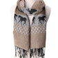 Foulard Pashmina Equestrian #92800 - Taupe/Blanc